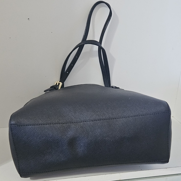 Like New!Tory burch Black leather Tote Bag - Picture 5 of 9